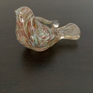 Vintage ISCO Japan Glass Bird Figurine Paperweight